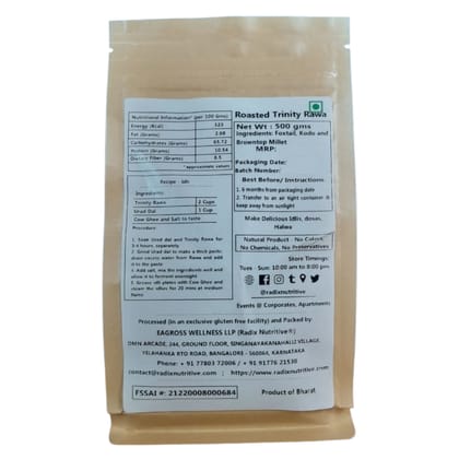 Radix Nutritive® Unpolished Multi Millet Rava Gluten-free