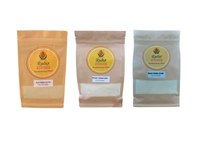 Radix Nutritive® protein basket. Sattu, Besan, Kala Chana Flour. 500 gms each.