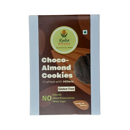 Radix Nutritive® Gluten-free Choco-Almond Cookies. Veg. 200 gms