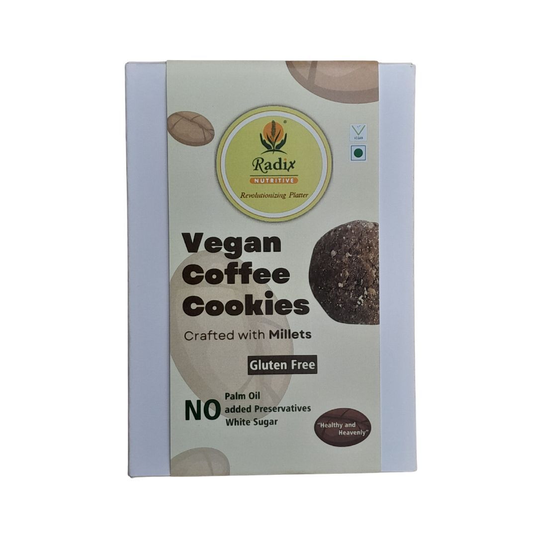 Radix Nutritive® Gluten-free Vegan Coffee Sesame Millet Cookies. Veg. 200 gms