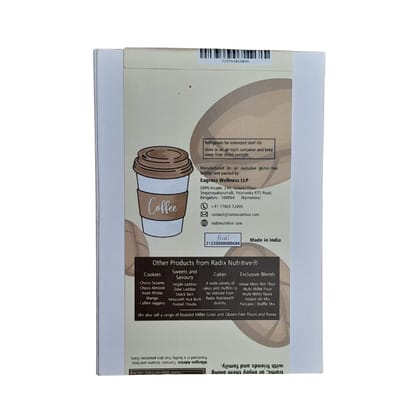 Radix Nutritive® Gluten-free Vegan Coffee Sesame Millet Cookies. Veg. 200 gms