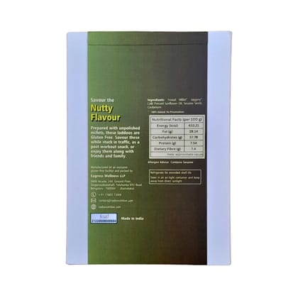 Radix Nutritive® Gluten-free Vegan Millet Laddoos. 200 gm. Veg. Natural Product