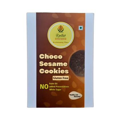 Radix Nutritive® Gluten-free Choco-Sesame Millet Cookies. Veg. 200 gms