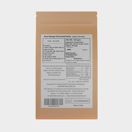 Radix Nutritive® Tangy Mango Sattu with Moringa - Gluten free
