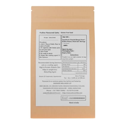 Radix Nutritive® Pudina Sattu with Moringa - Gluten free