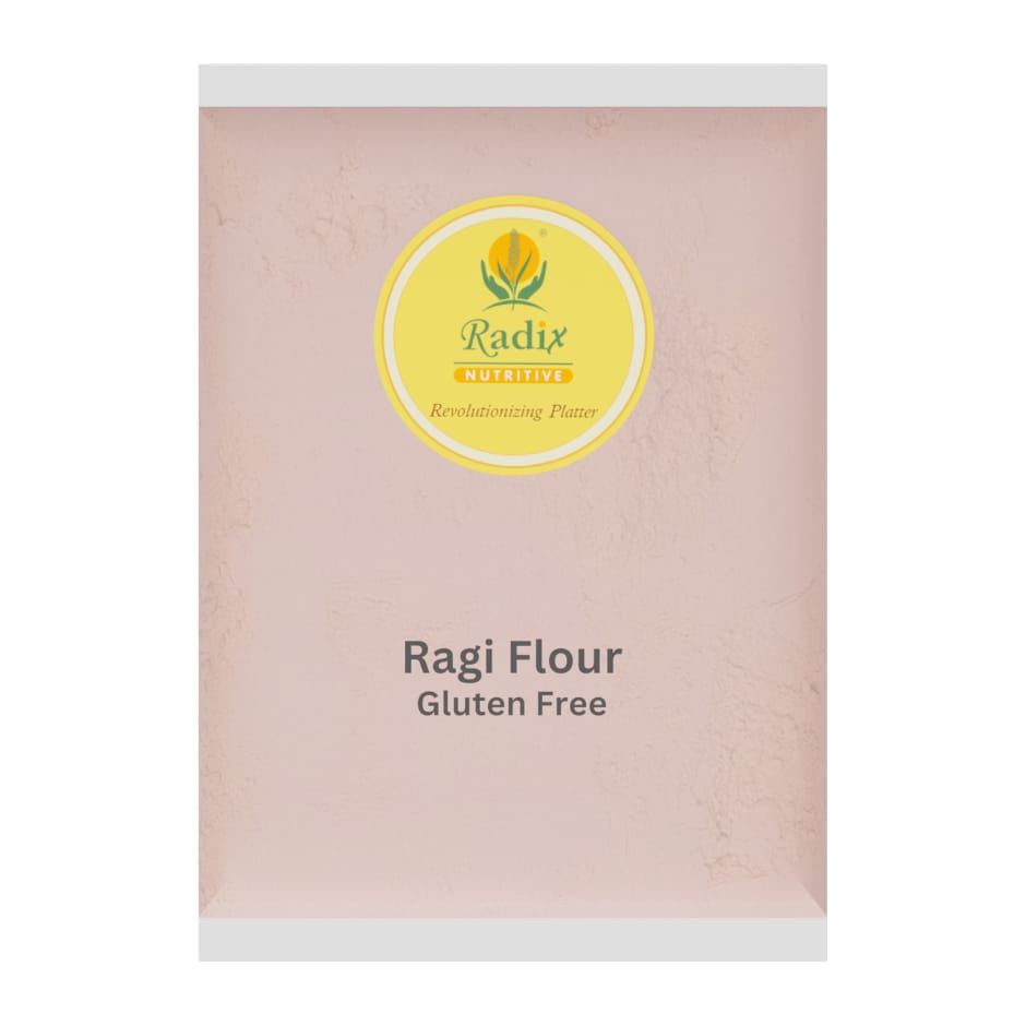 Radix Nutritive® Unpolished Ragi flour. Natural Product. Gluten-free