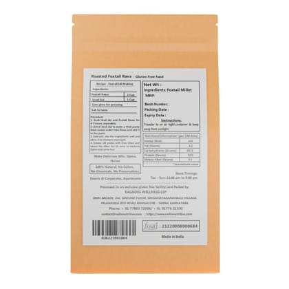 Radix Nutritive® Unpolished Foxtail Rava - Gluten-free
