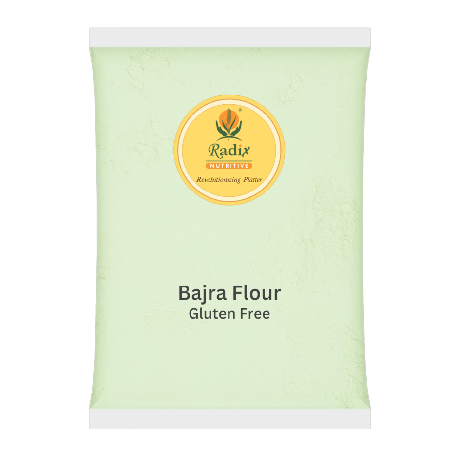 Radix Nutritive® Unpolished Bajra flour. Natural Product. Gluten-free