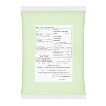 Radix Nutritive® Unpolished Bajra flour. Natural Product. Gluten-free