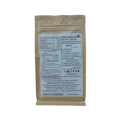 Radix Nutritive® Instant Millet Idli Mix - Gluten free