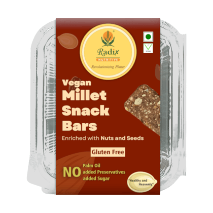 Radix Nutritive® Gluten-free Vegan Millet Snack Bar. Veg. 250 gms. Natural Product