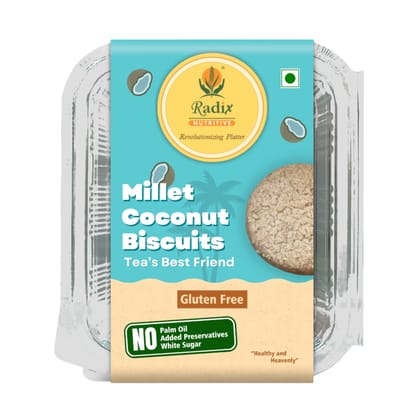 Radix Nutritive® Gluten-free Millet Coconut Biscuits. Veg. 200 gms