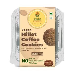 Radix Nutritive® Gluten-free Vegan Coffee Sesame Millet Cookies. Veg. 200 gms