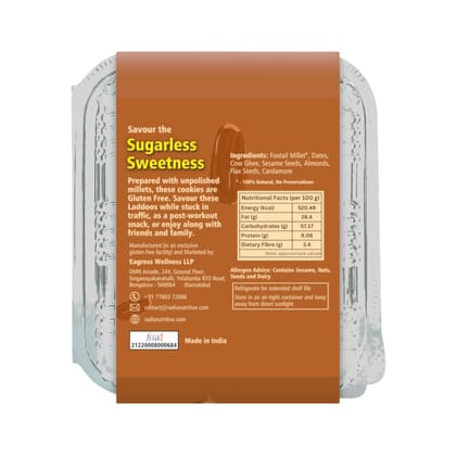 Radix Nutritive® Millet Date Laddoo - Gluten-free. 200 gms. Veg. Natural
