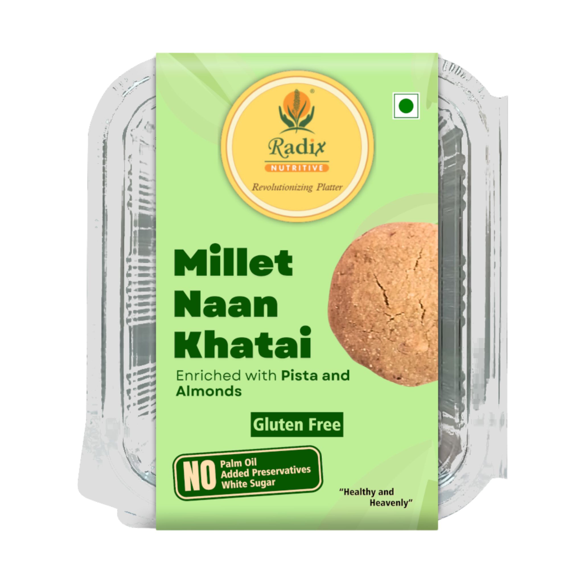 Radix Nutritive® Gluten-free Naan Khatai Millet Cookies. Veg. 200 gms