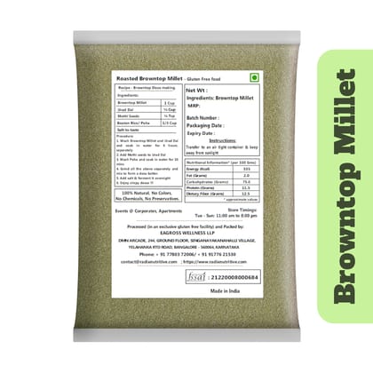 Radix Nutritive® Unpolished Browntop Millet Gluten-free