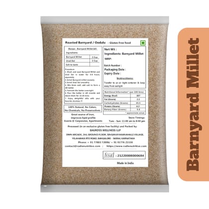 Radix Nutritive® Unpolished Barnyard Millet Gluten-free